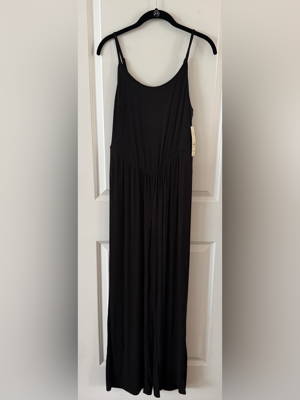 Women’s Black Romper – Classic Draped Style